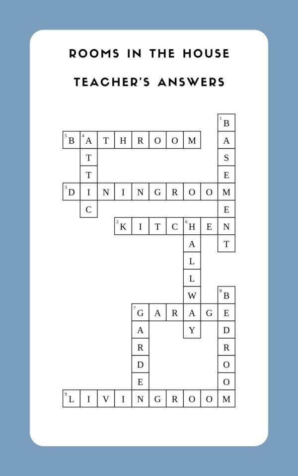 Example task Communicative crosswords all levels
